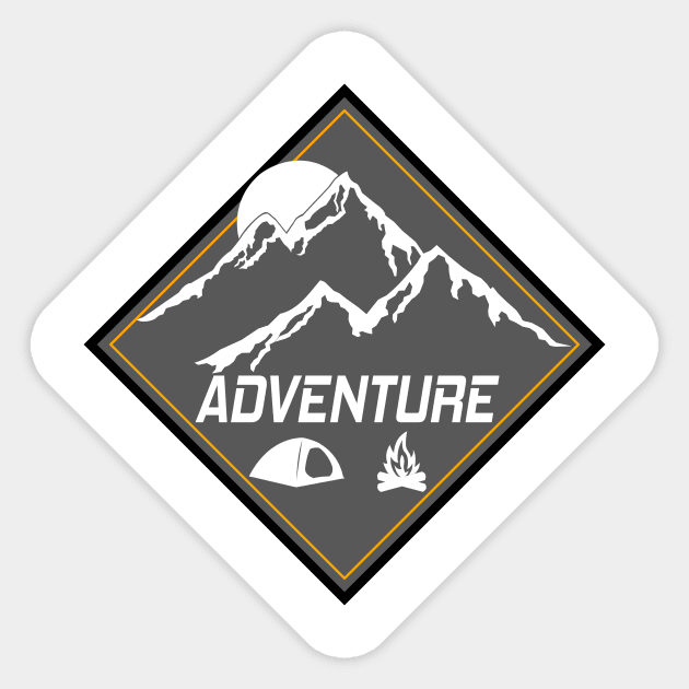 ADVENTURE Go Camping - The Wild Awaits Sticker by ChrisWilson